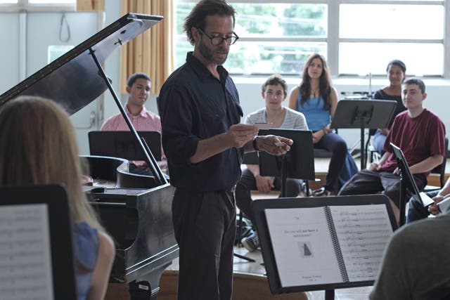 Piano man: Guy Pearce is a married music teacher attracted to a young student in Breathe In