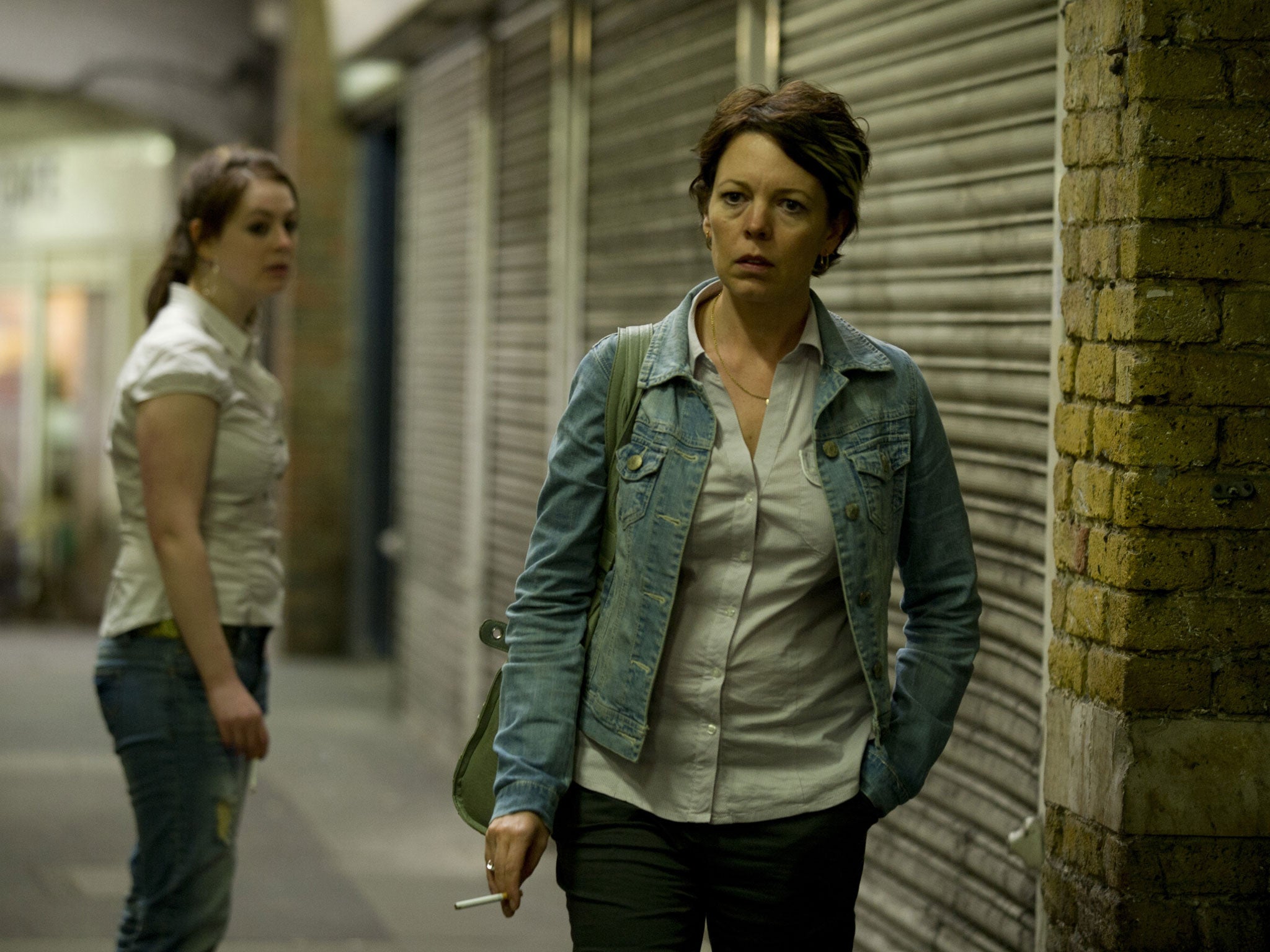 Street life: Olivia Colman as Carol, single mother to two thugs, in the first Run drama
