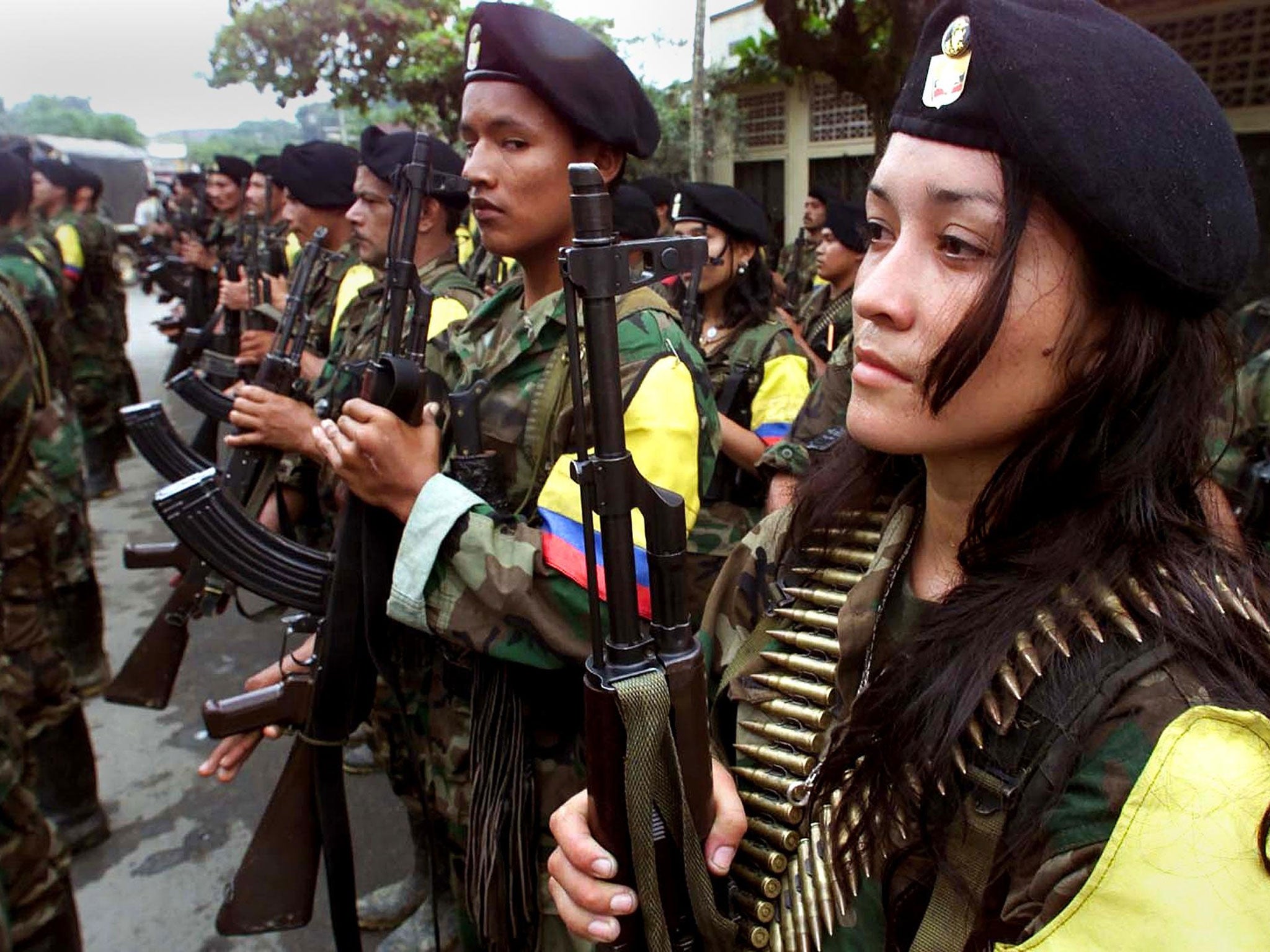 Rebel army: FARC guerrillas on parade in San Vicente, Colombia