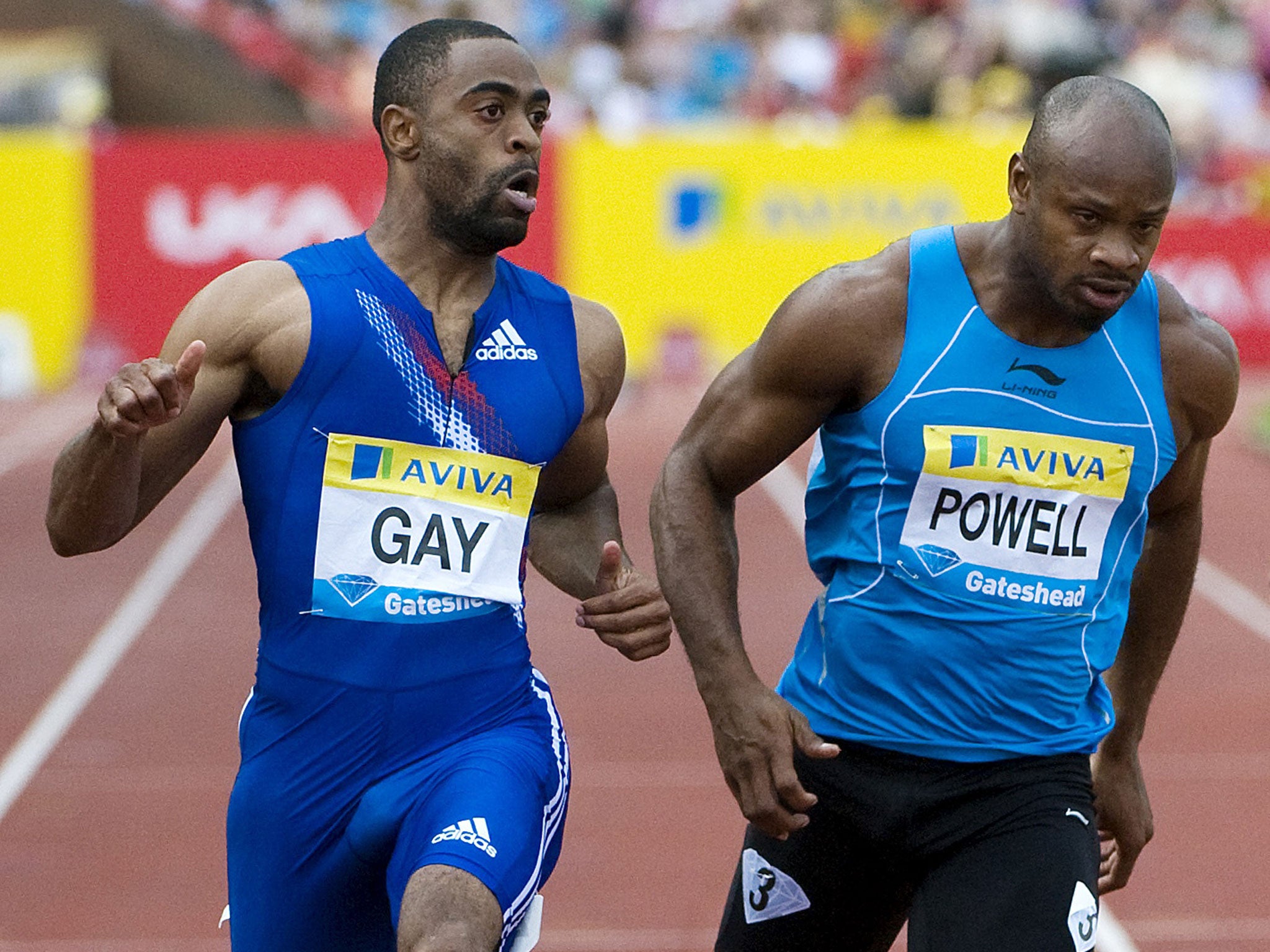 Running into trouble: Tyson Gay and Asafa Powell tested positive