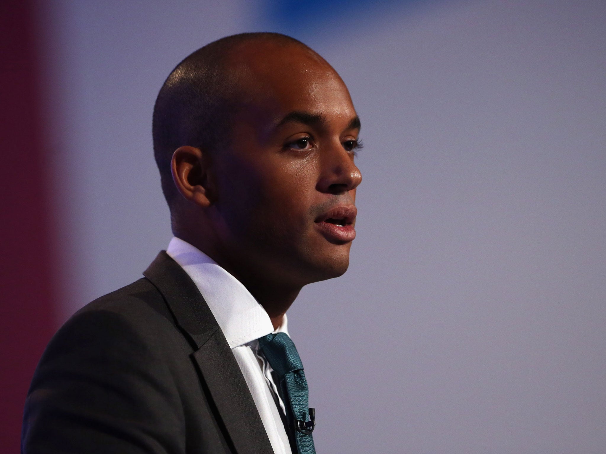 Chuka Umunna MP speaks to delegates at the Labour Party Conference at Manchester Central on October 1, 2012 in Manchester, England.