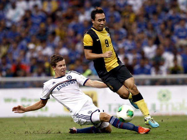 New Chelsea signing Marco van Ginkel in action on the club's pre-season tour in Malaysia