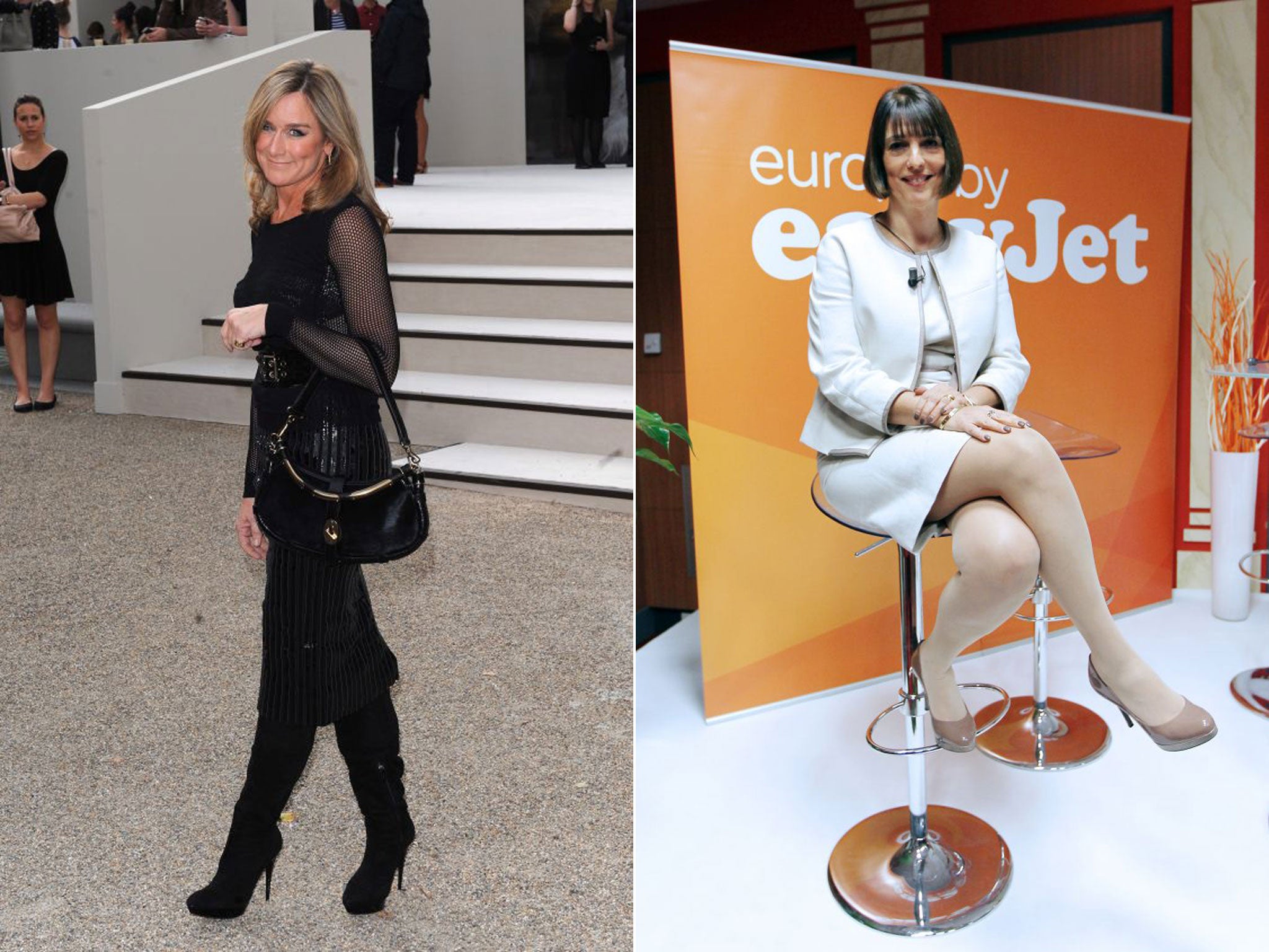 Current top female CEOs include Burberry's Angela Ahrendts, left, and easyjet’s Carolyn McCall, right