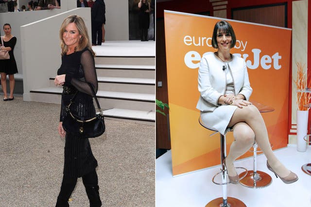 Current top female CEOs include Burberry's Angela Ahrendts, left, and easyjet’s Carolyn McCall, right
