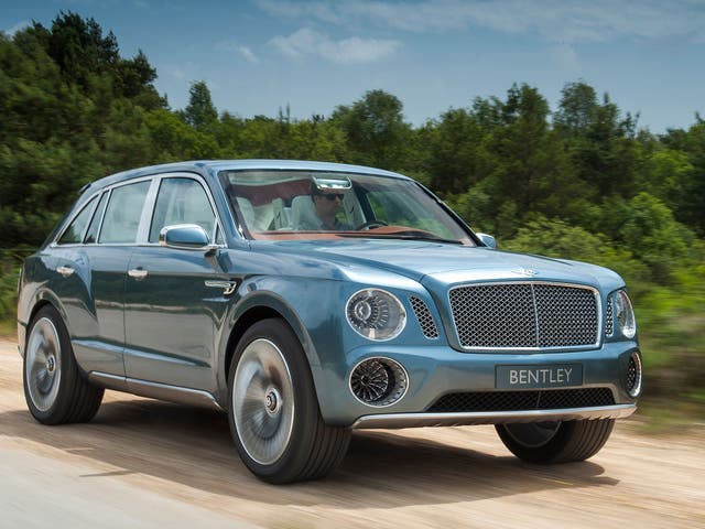 The Bentley EXP 9F concept car - unveiled at Geneva last year and pointing the way at the SUV