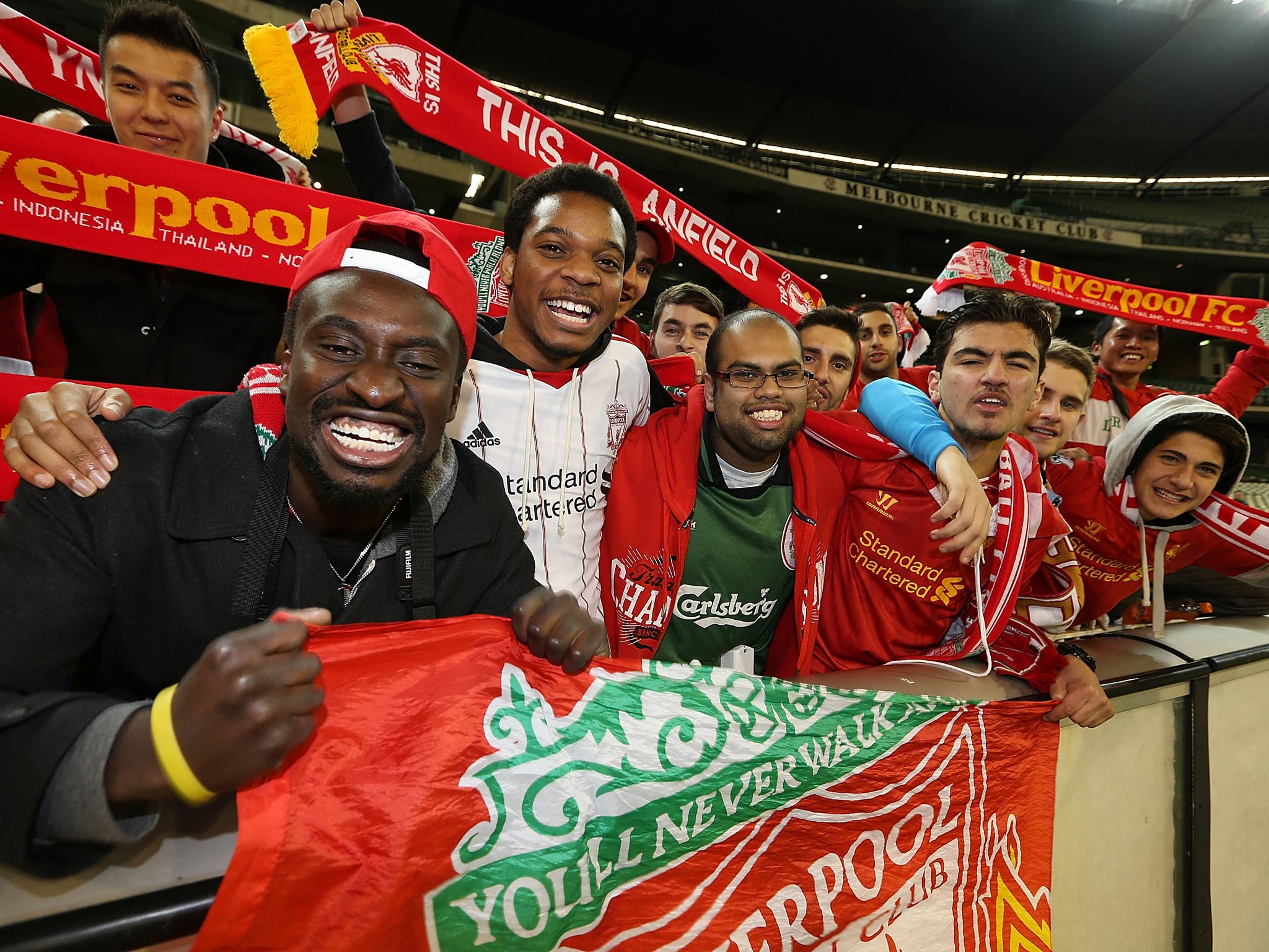 Liverpool fans at the MCG
