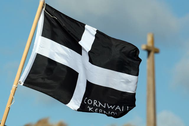 <p>A Cornish flag flies at Perranporth</p>