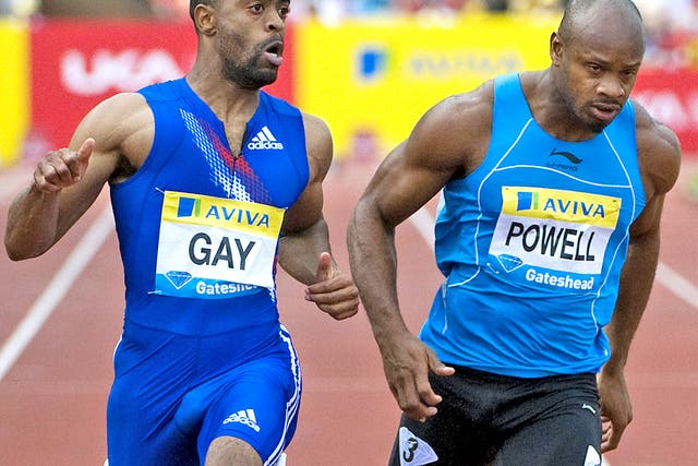 Tyson Gay and Asafa Powell failed drug tests earlier this month
