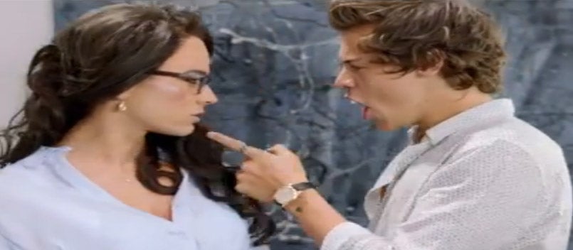 Still shows Harry and Zayn in One Direction's 'Best Song Ever' video