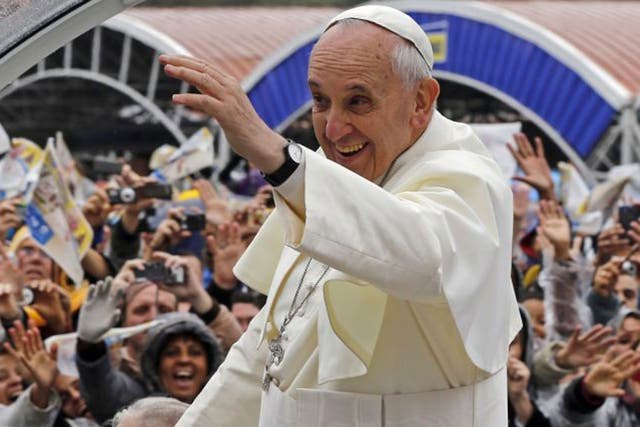 Pope Francis celebrated the first public Mass of his trip to Brazil