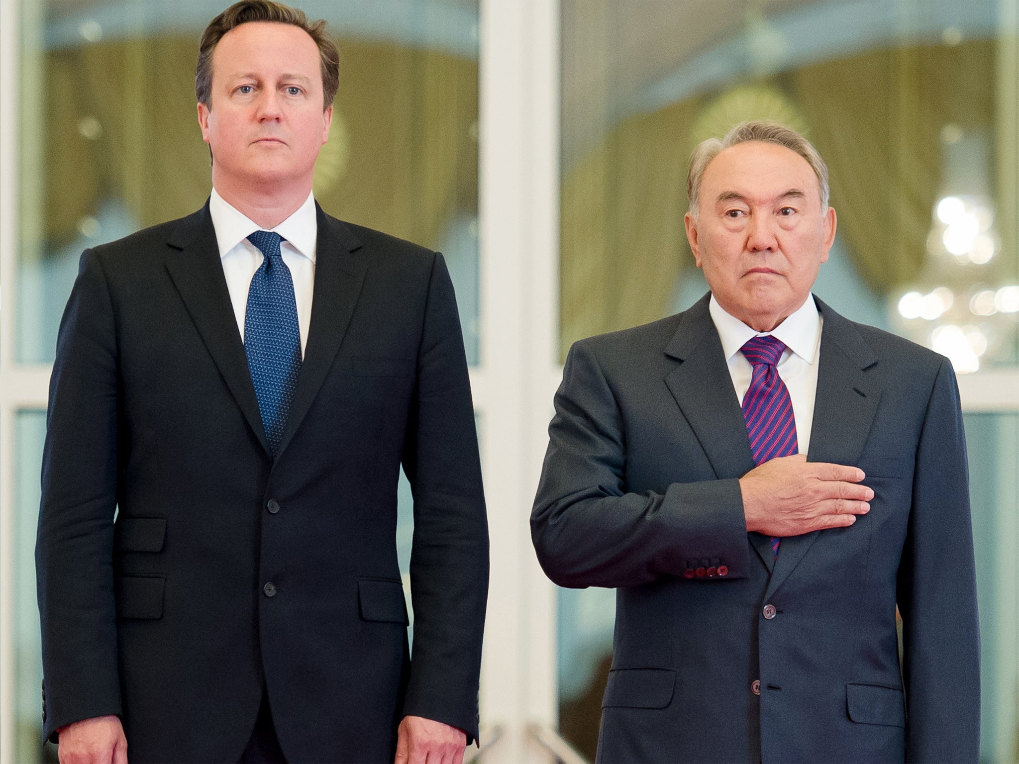 Kazakh President welcomed David Cameron to Astana earlier this month