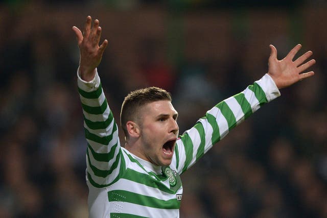 Gary Hooper in action for his former club Celtic