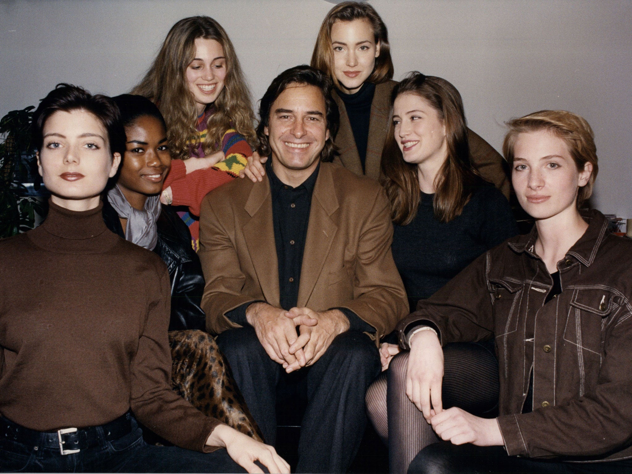 Casablancas in 1991 with some of his models; at Elite’s peak it had 2,000 on its books
