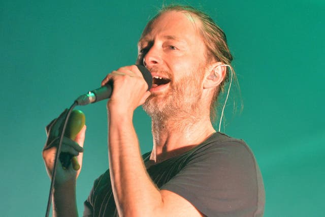 Beach boy: Thom Yorke rocks a ‘surfer dude’ look, to front new band Atoms for Peace 