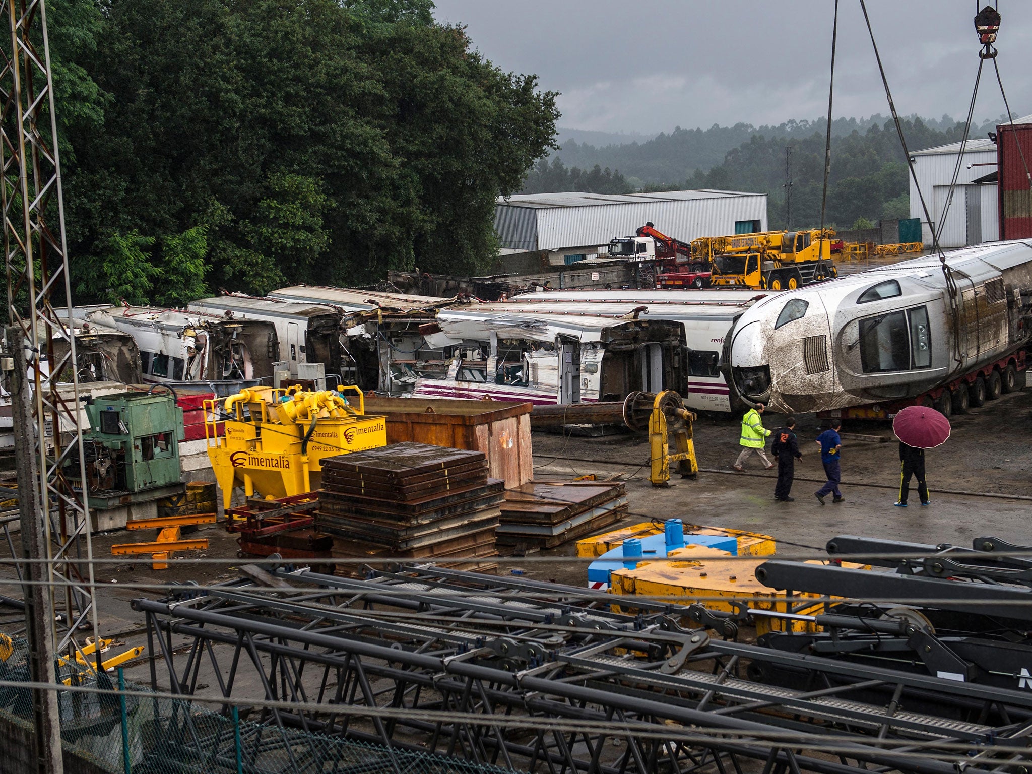 Wreckage from Wednesday’s train crash has been taken away for investigators to examine
