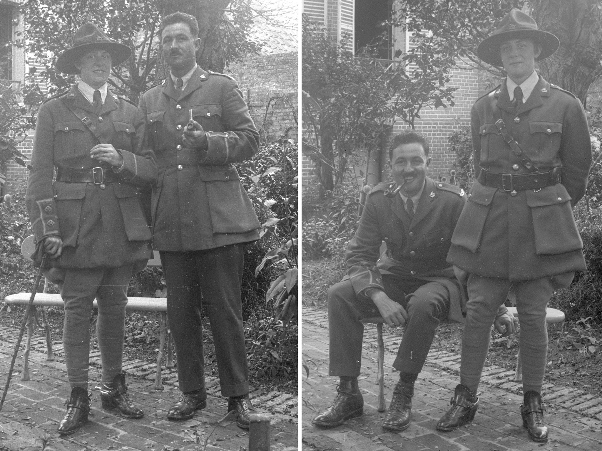 The first photos seem to show two men in uniform