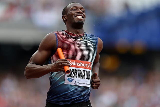 Usain Bolt wins the 4x100 metres relay 