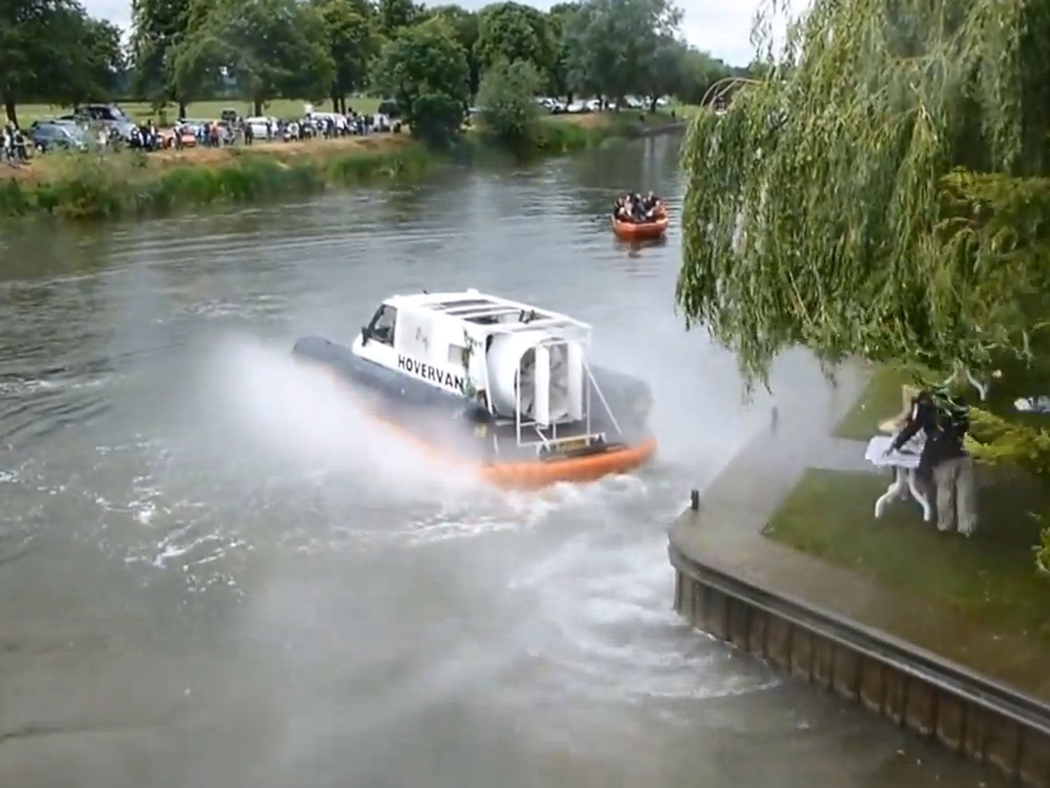 In the sequence, which was aired last week, Jeremy Clarkson, James May and Richard Hammond, drove a Ford Transit van, which had been customised as a hovercraft, on the River Avon. 