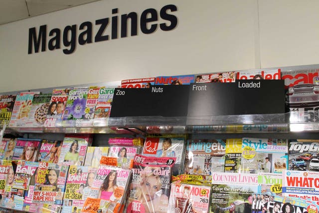 How 'lads' mags' are currently sold the Co-operative's stores