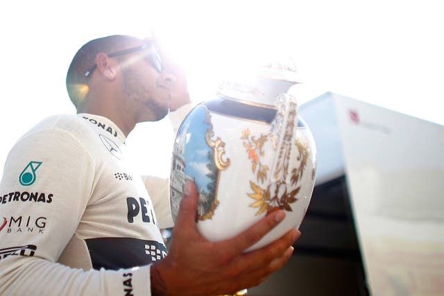 Lewis Hamilton after victory in Hungary