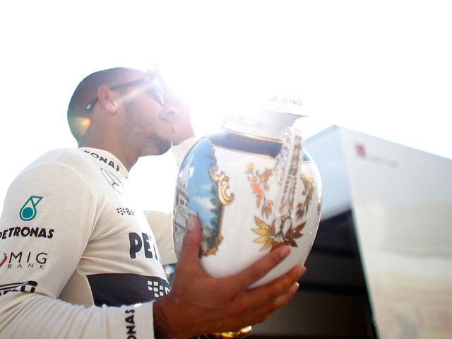 Lewis Hamilton after victory in Hungary
