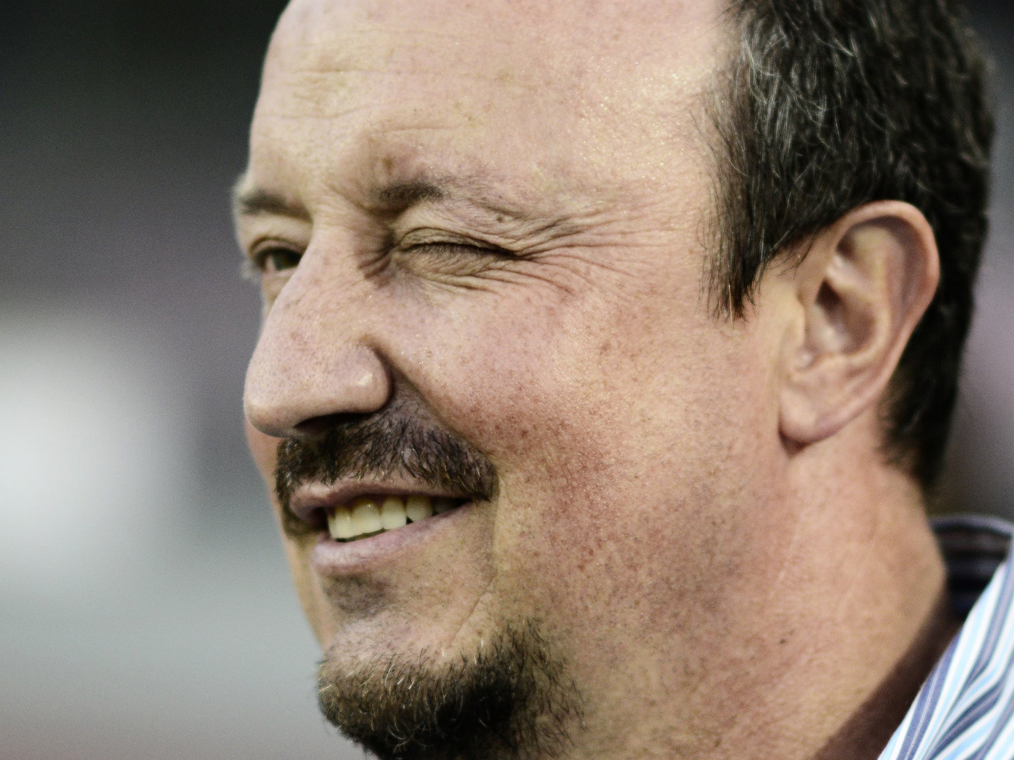 New Napoli manager Rafa Benitez appears happy with what he is seeing in their pre-season friendly against Galatasaray.