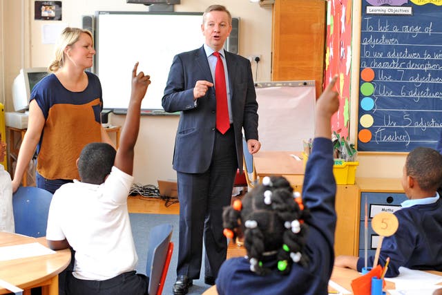 Michael Gove visits Durand Academy School in Stockwell in 2011