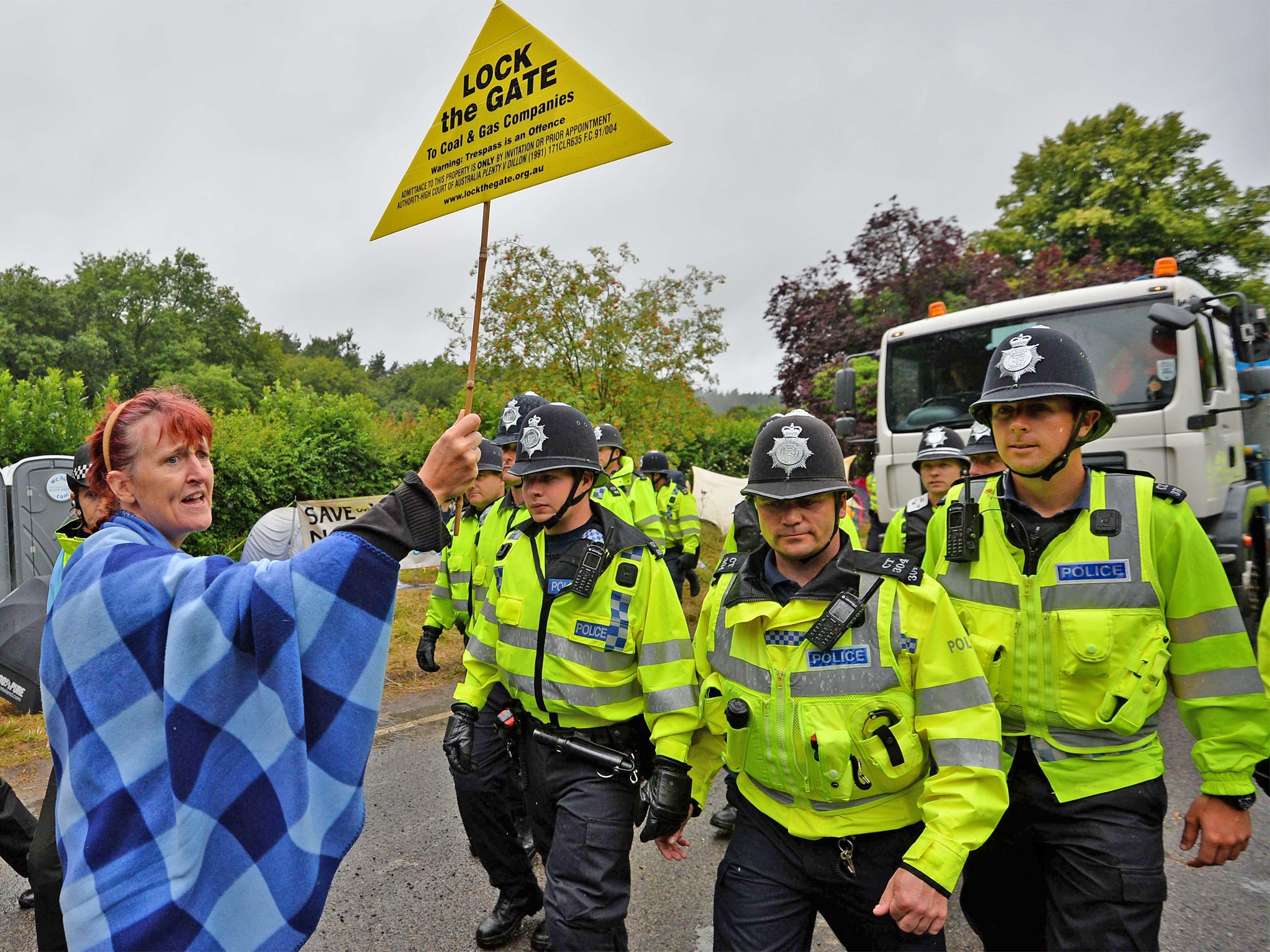 90 police officers descended on the village of Balcombe