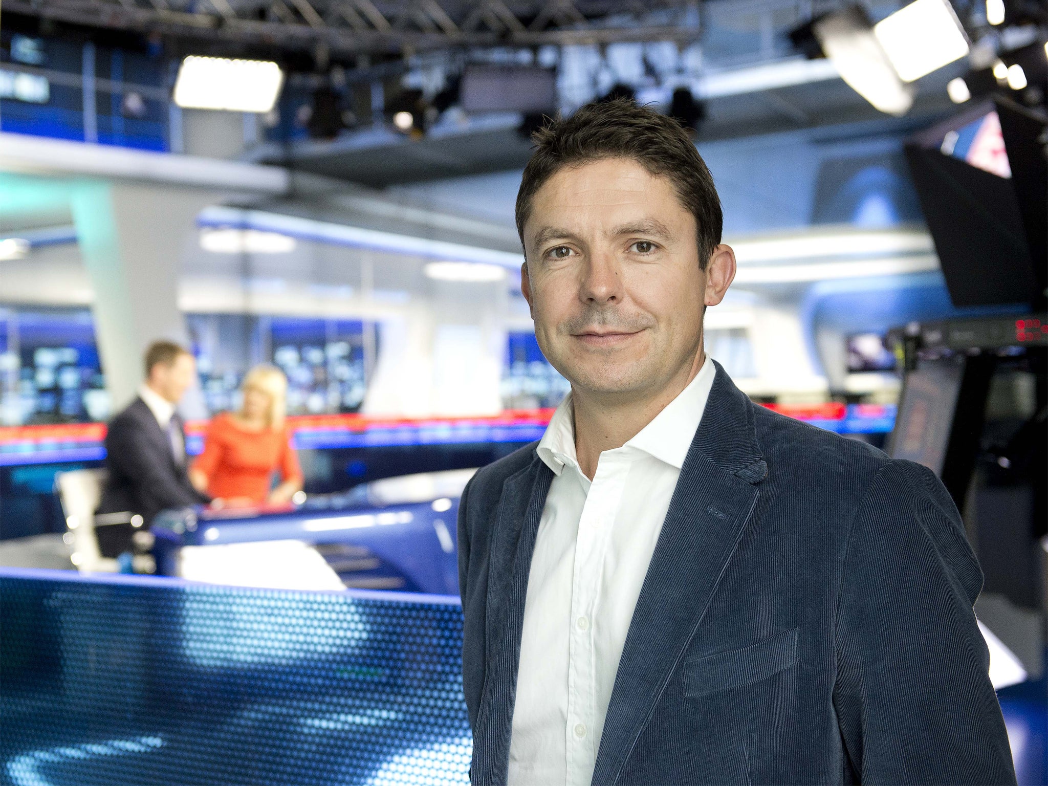Sky Sports managing director Barney Francis down on the studio floor