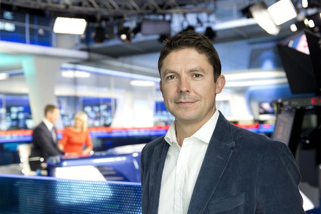 Sky Sports managing director Barney Francis down on the studio floor