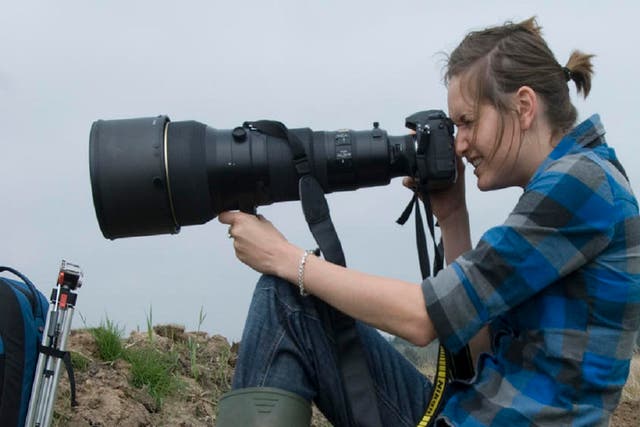 A Falmouth University photography student developing her skills