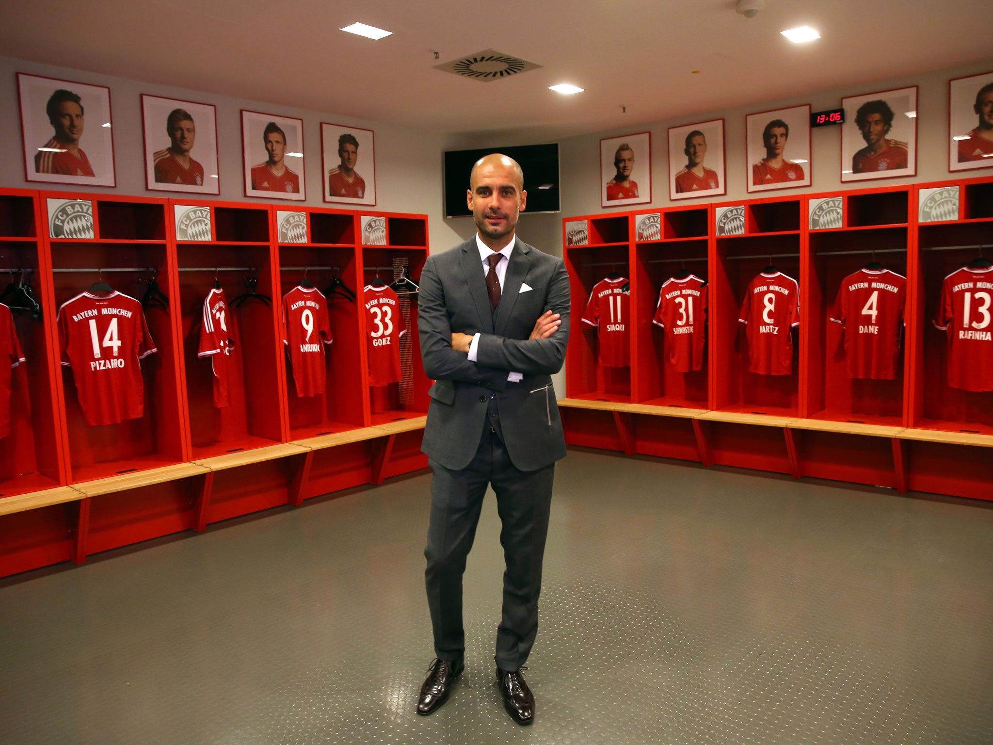 Pep Guardiola will soon have his very own changing room separate from the rest of the playing squad