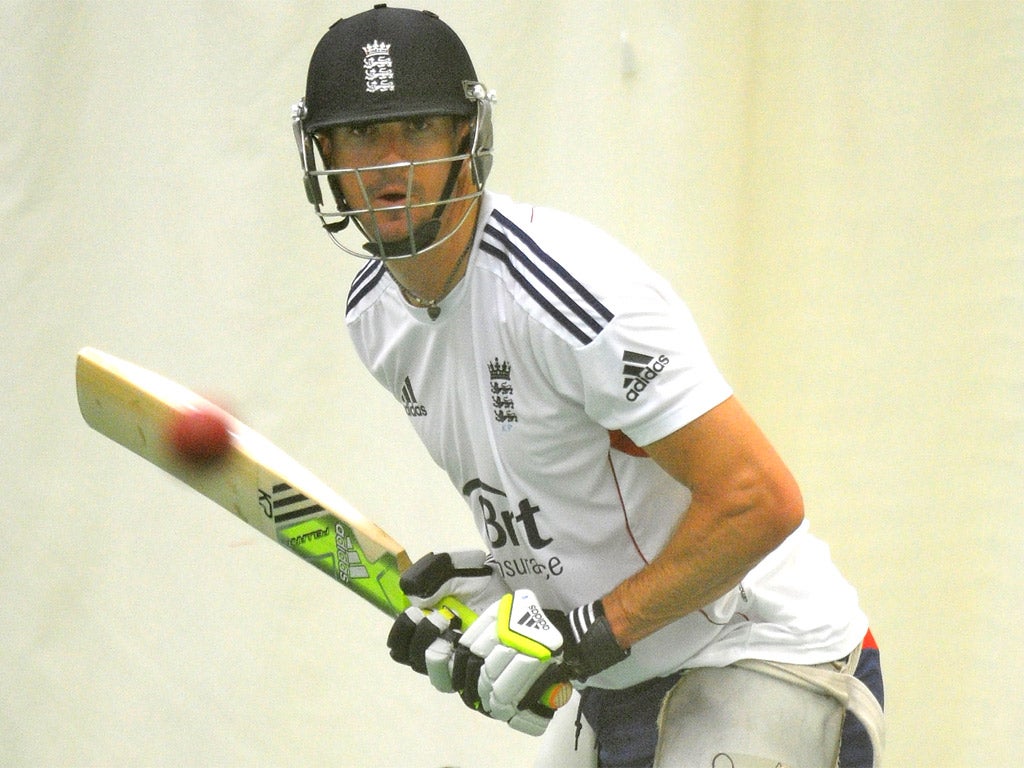 Kevin Pietersen during a nets session at Old Trafford
