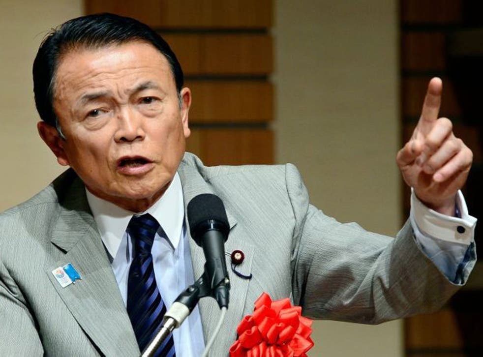 Taro Aso has retracted a comment he made this week
