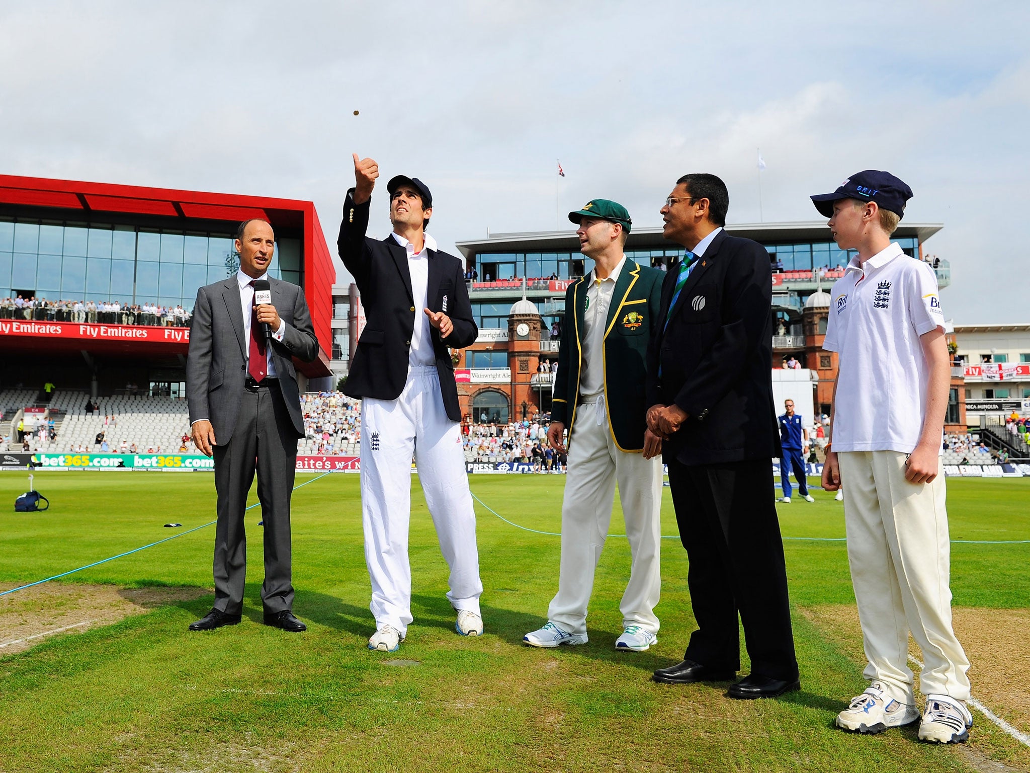 Michael Clarke wins the toss for Australia