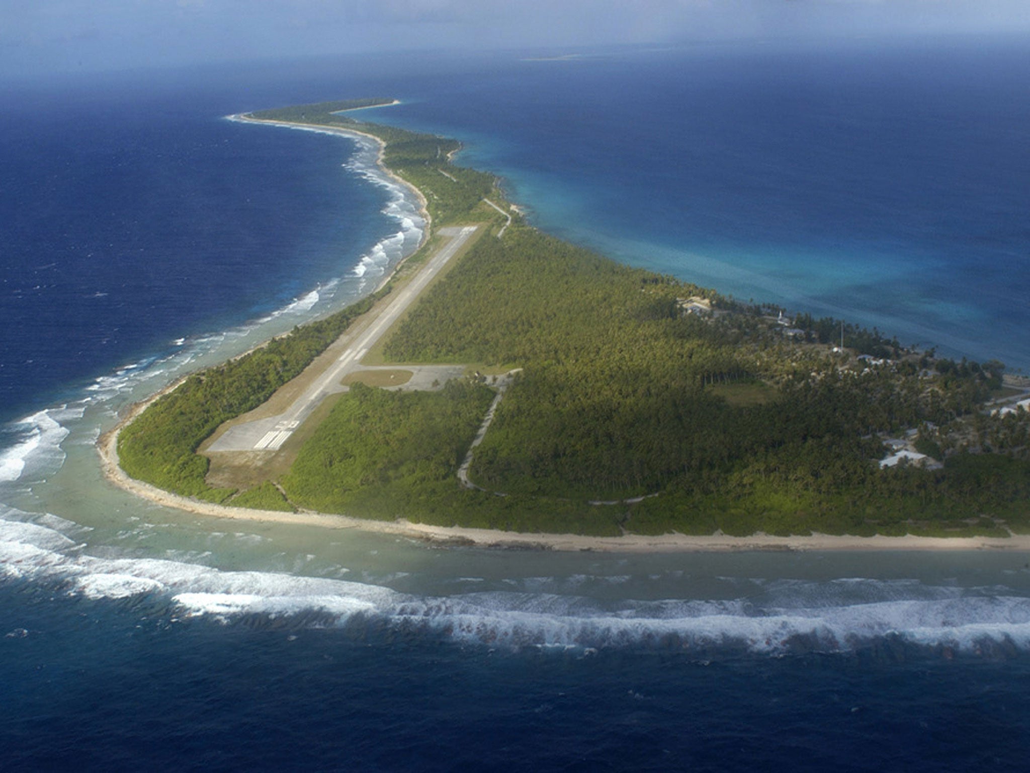 The low-lying coral atolls that make up the Marshall Islands are at risk from climate change