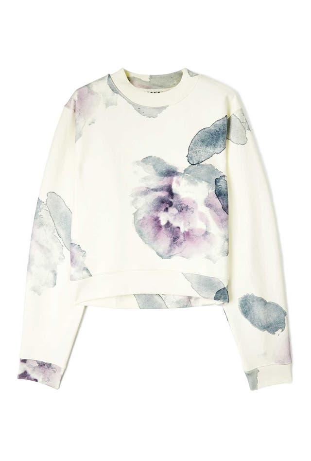 Acne's floral 'Bird' sweatshirt, £180, farfetch.com