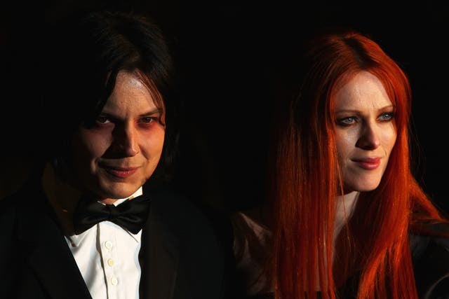 Jack White and Karen Elson pictured together at the Quantum of Solace premiere in 2008.
