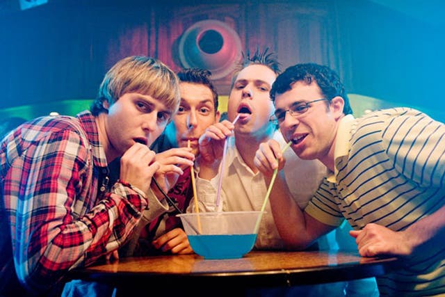 Jay, Neil, Simon and Will in The Inbetweeners movie 