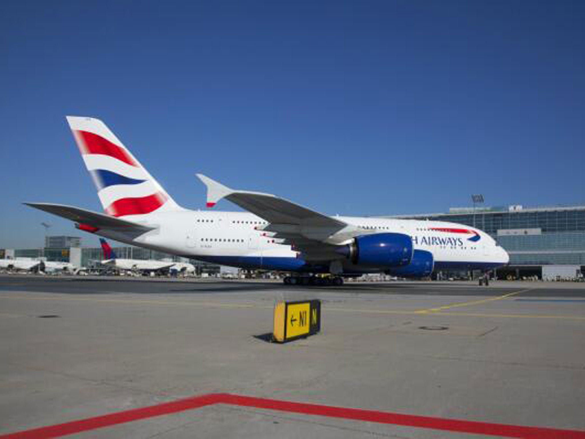 British Airways flew its new A380 aircraft for the first time to Frankfurt as part of a test flight
