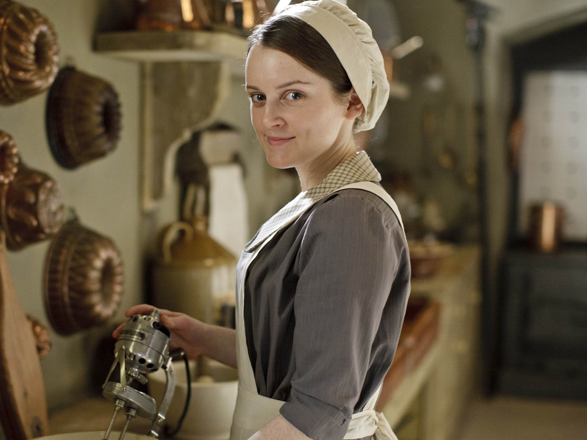 Sophie McShera,as kitchen maid Daisy, enjoys the thrill of the new
