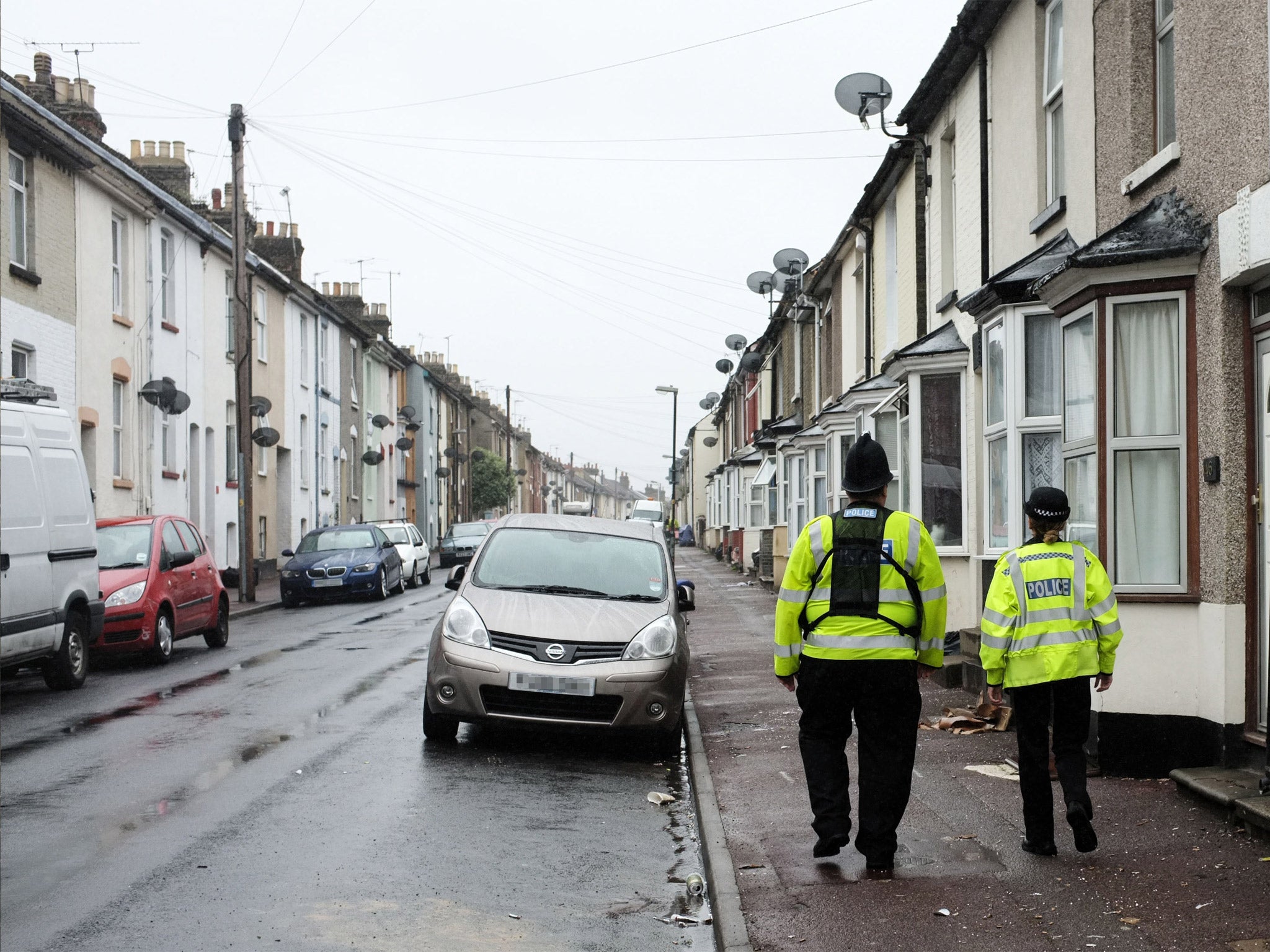 Police in Medway, above, alter patrols on a daily basis, depending on the program’s predictions