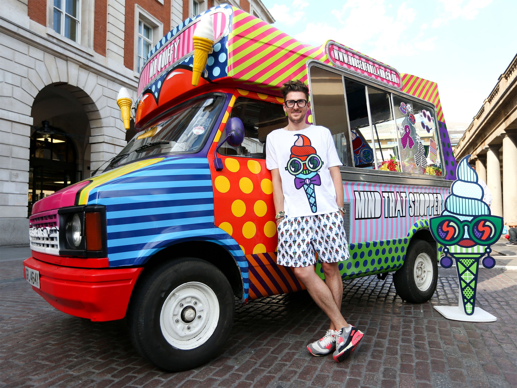The fashion designer Henry Holland has transformed a former ice-cream van, into his new flagship store. Instead of cones and lollies he will sell House of Holland clothes