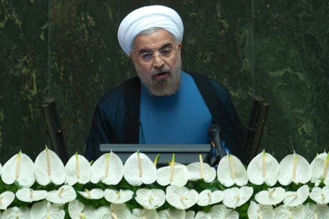 Hassan Rouhani said 'Iran aims to strengthen its relations with Syria and will stand by it in facing all challenges'
