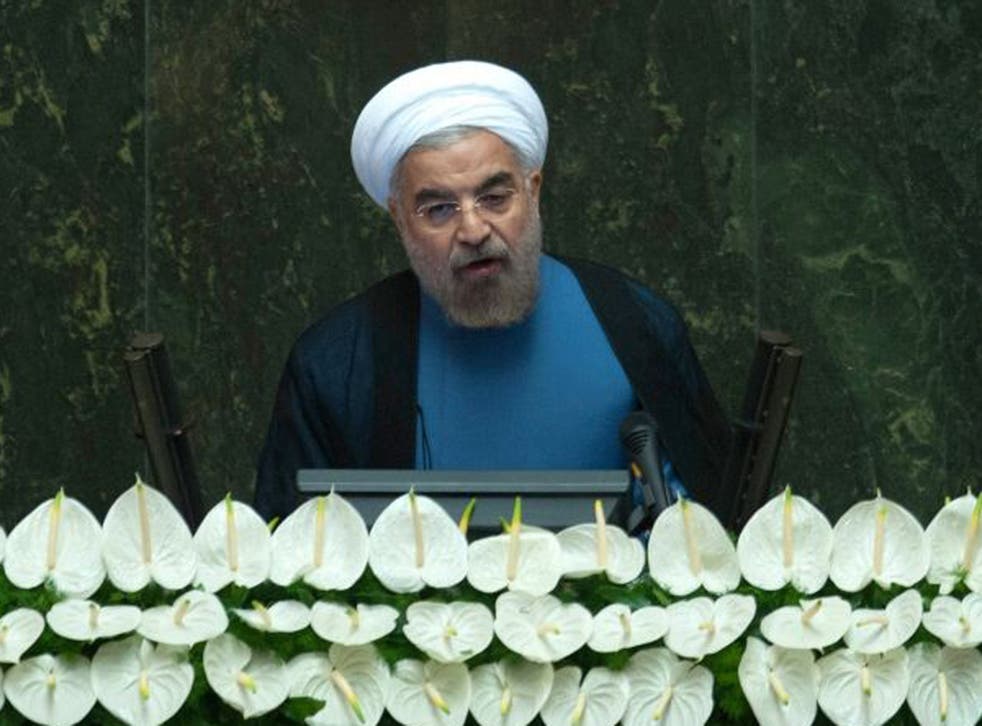 Hassan Rouhani said 'Iran aims to strengthen its relations with Syria and will stand by it in facing all challenges'