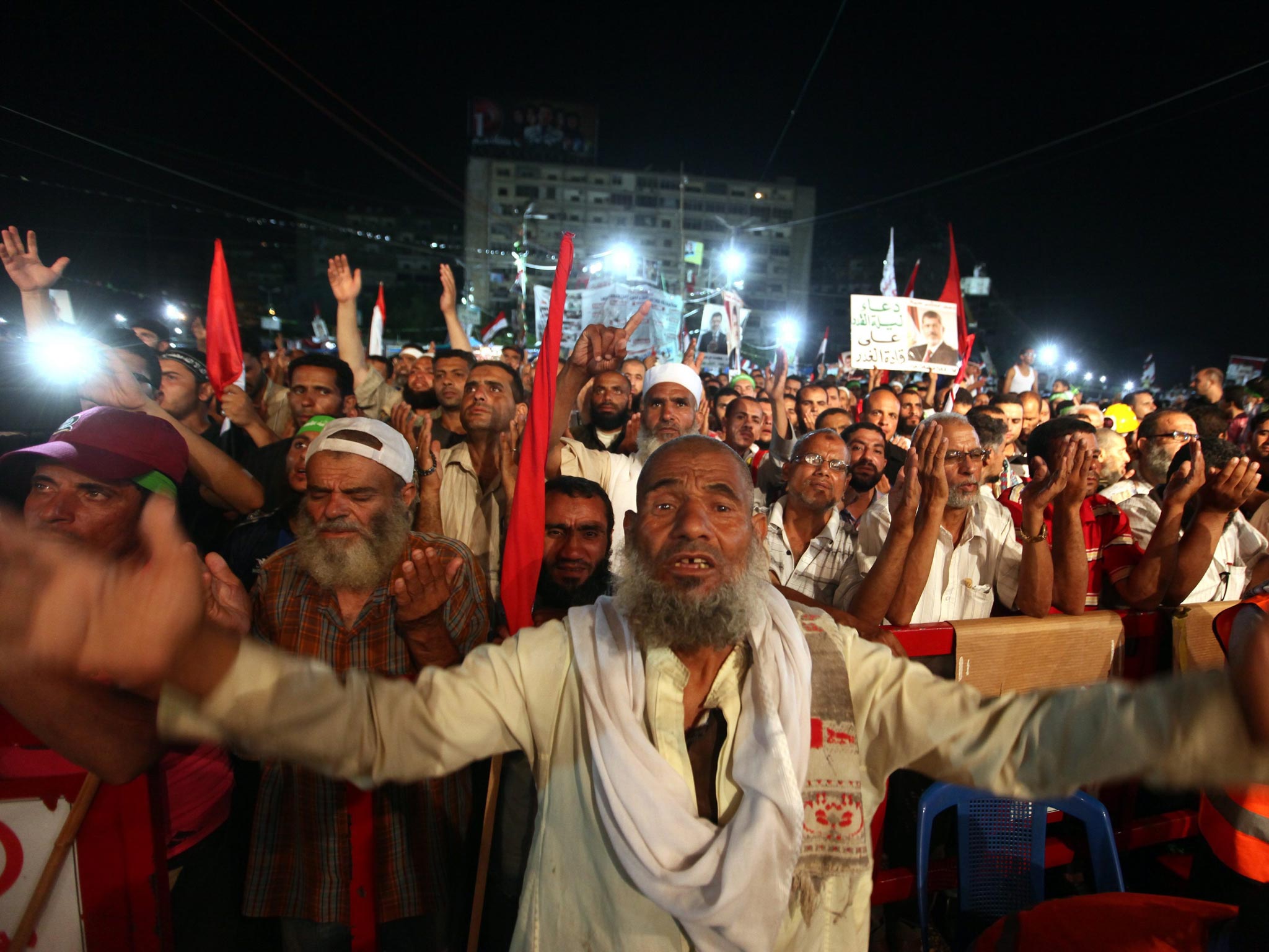 Supporters of the Muslim Brotherhood attend a protest