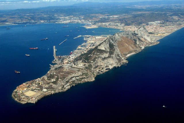 An aerial view of Gibraltar