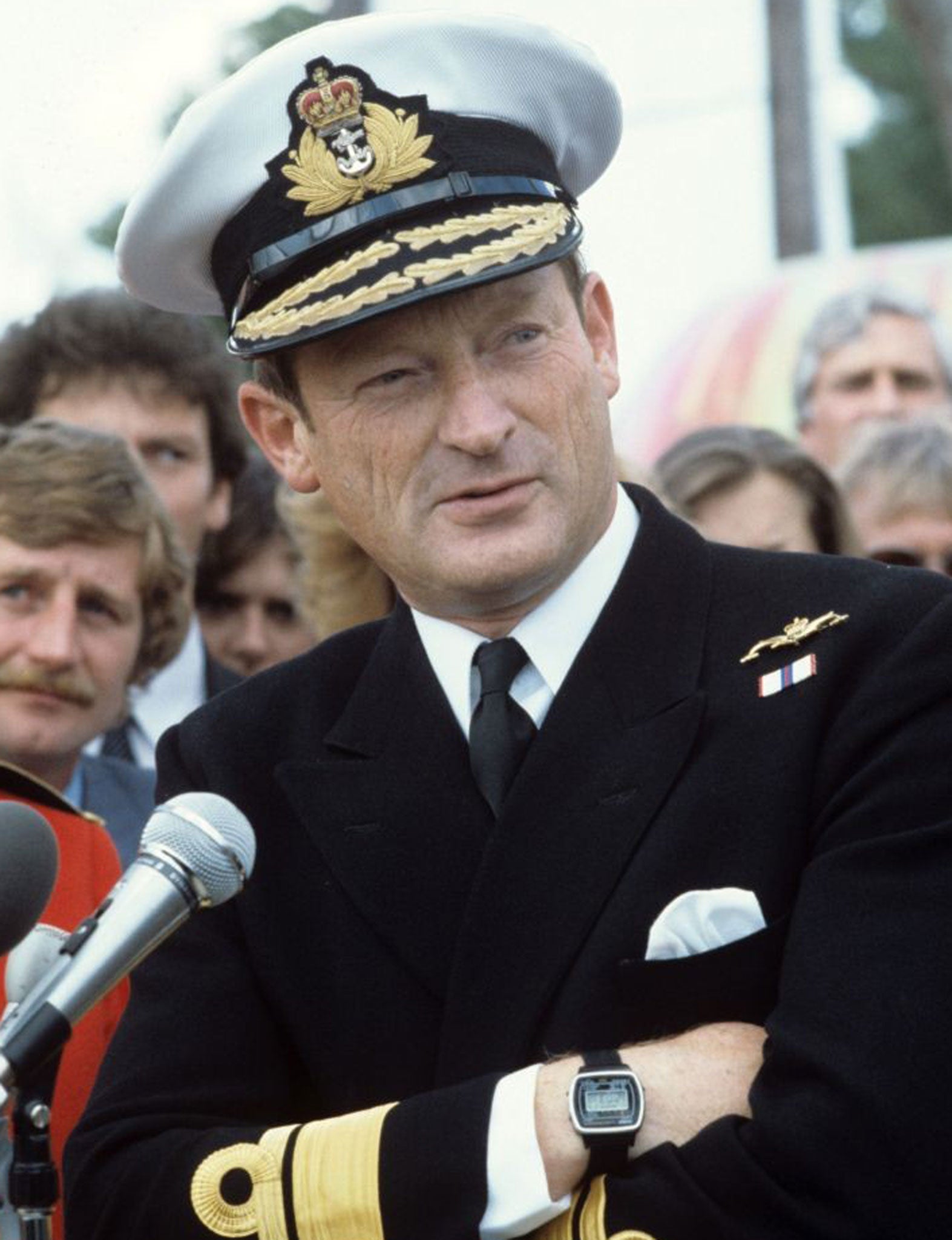 A forthright defender of the Falklands legacy – and a fierce critic of defence cuts: Woodward in 1982