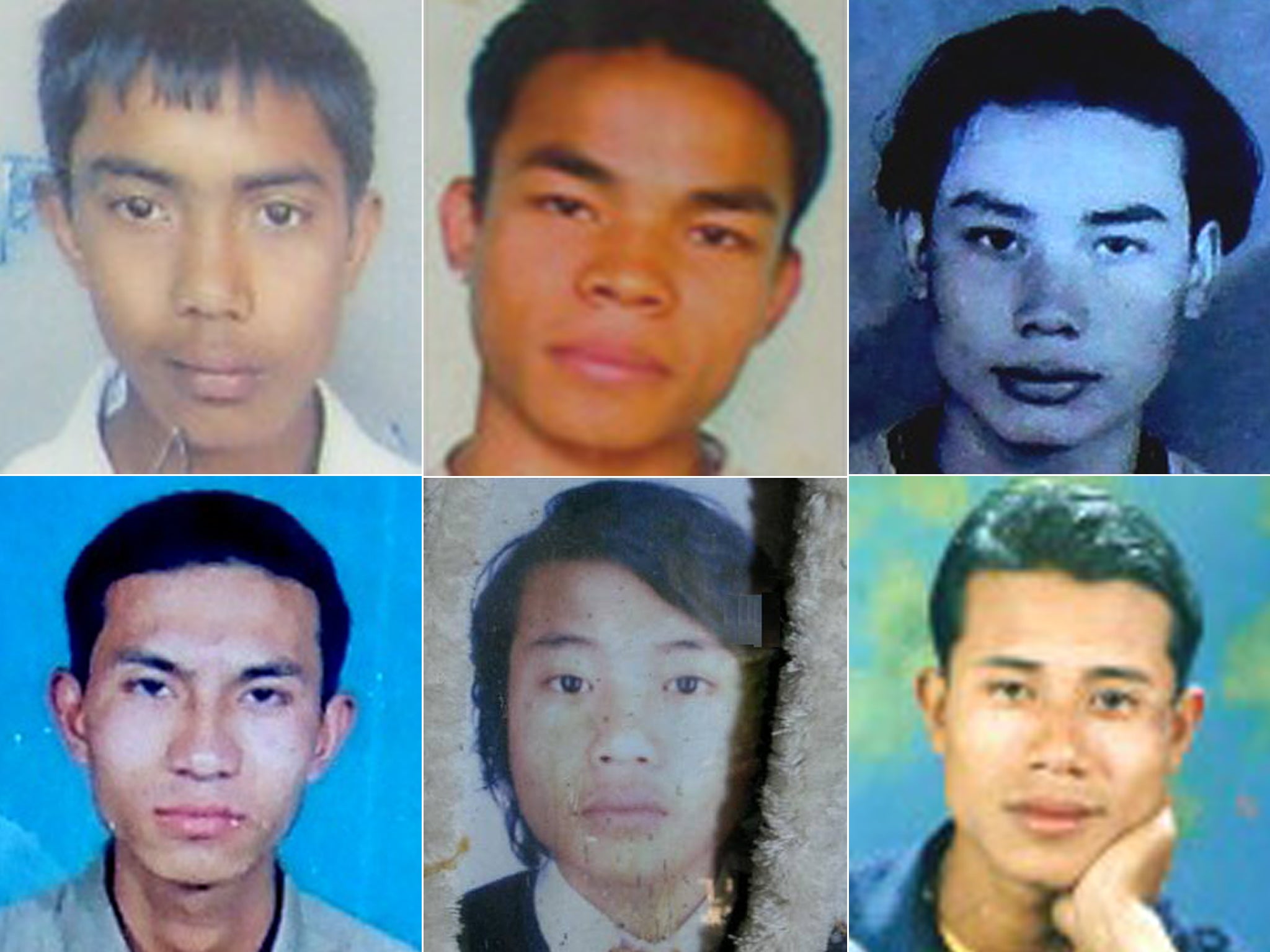 Victims (clockwise from top left): Mohammad Azad Khan, 12; Chongtham Umakanta, 26; Nameirakpam Nobo, 27; Akoijam Priyobarta, 25; Khumbongmayum Orsonjit, 19; Nameirakpam Gobin, 24.