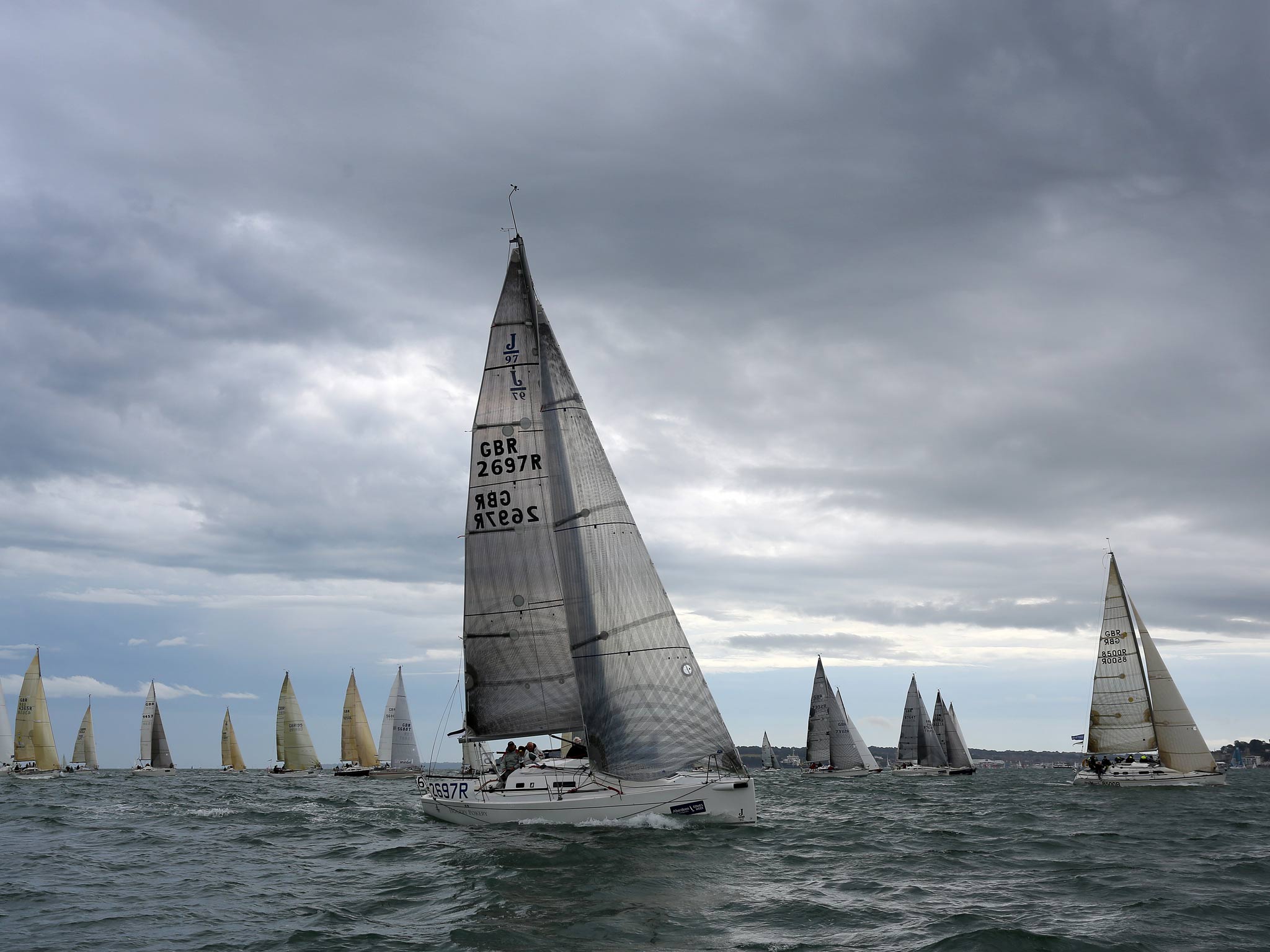 A view of the action at Cowes